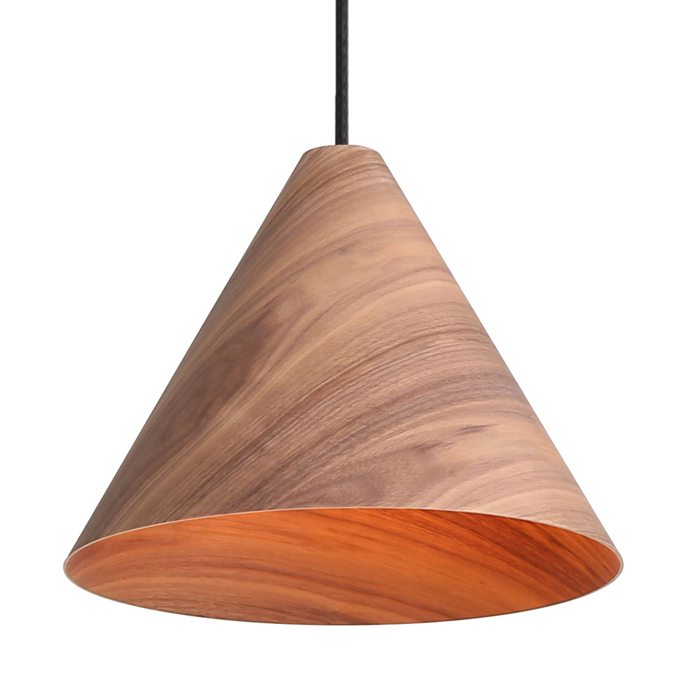 Golden Lighting Conique 1-light 13in Pendant in Dark Walnut